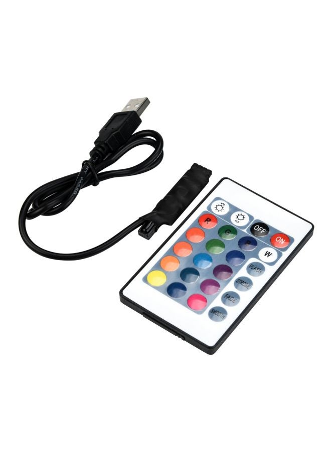 Voberry USB LED Strip Light With Remote Control White/Black 100cm - Image 1