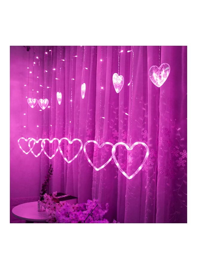 Voberry Heart Shaped LED Lights White 10x4x380cm - Image 2