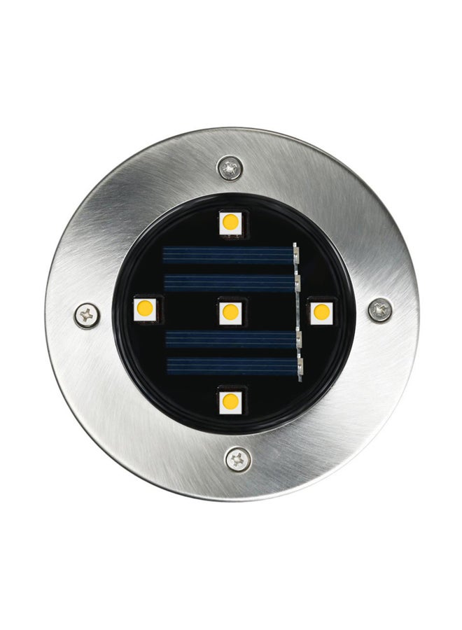 Voberry 5-LED Solar Power Outdoor Wall Light Silver/Black - Image 1