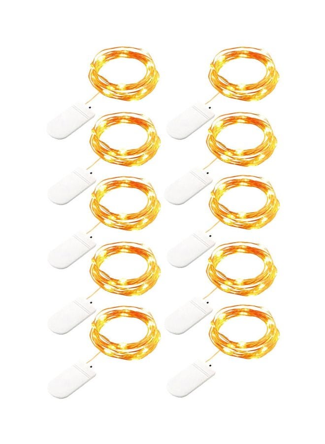 Voberry 10-Piece Fairy Light Set Yellow 15x10x450cm - Image 1