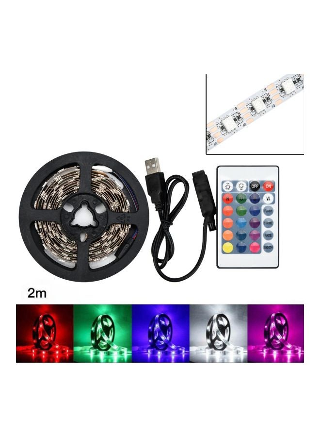 Voberry LED Strip Light With Remote Control And Cable Multicolour 2meter - Image 4