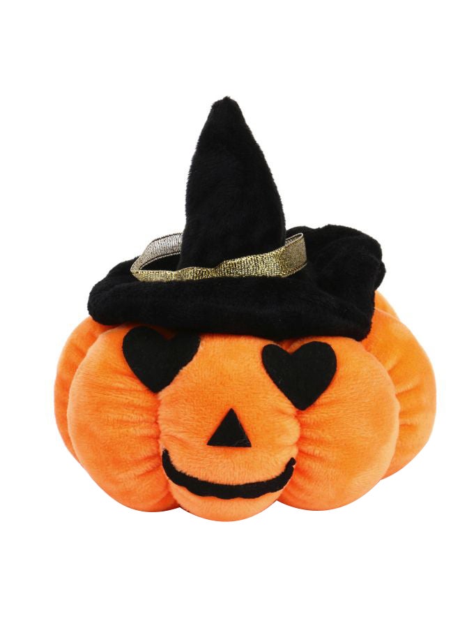 Voberry Halloween Pumpkin Pillow Orange/Black/Golden 35x35x16cm  - Image 1