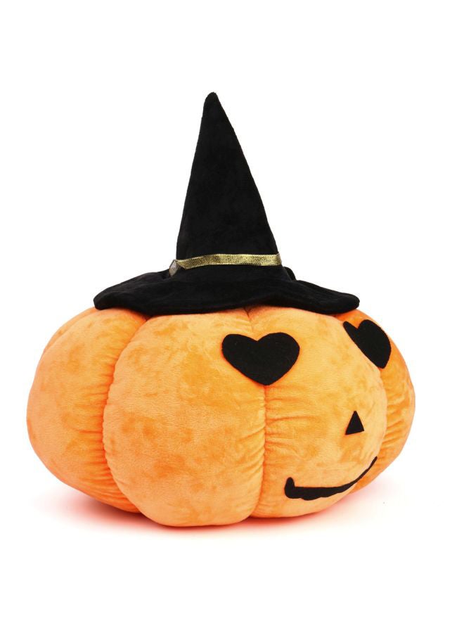 Voberry Halloween Pumpkin Pillow Orange/Black/Golden 35x35x16cm  - Image 3