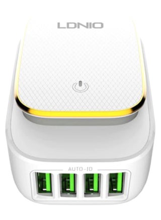 A4405 LED Touch Lamp Adapter With Type-C Cable 4 USB Port White - v1557223881/N24661501A_1