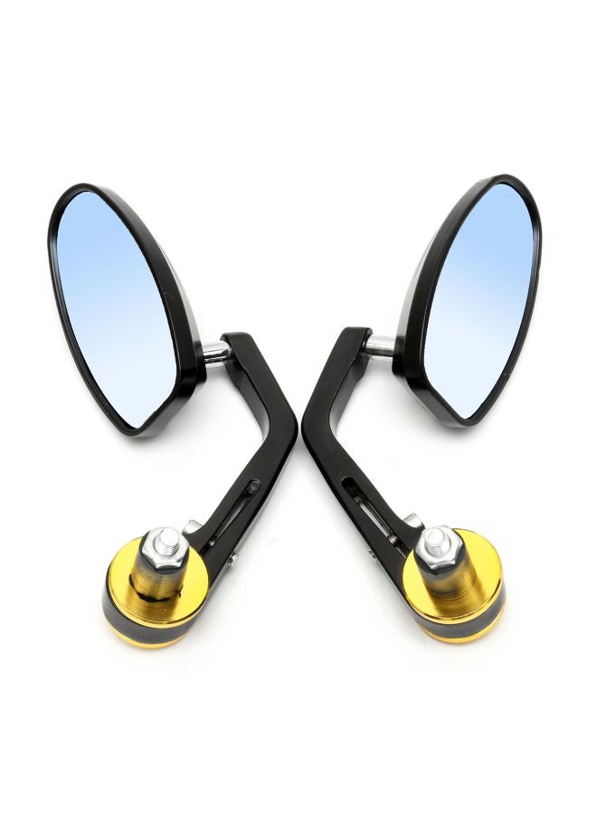 2-Piece Motorcycle Handle Bar Rear View Mirror