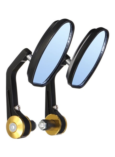 2-Piece Motorcycle Handle Bar Rear View Mirror