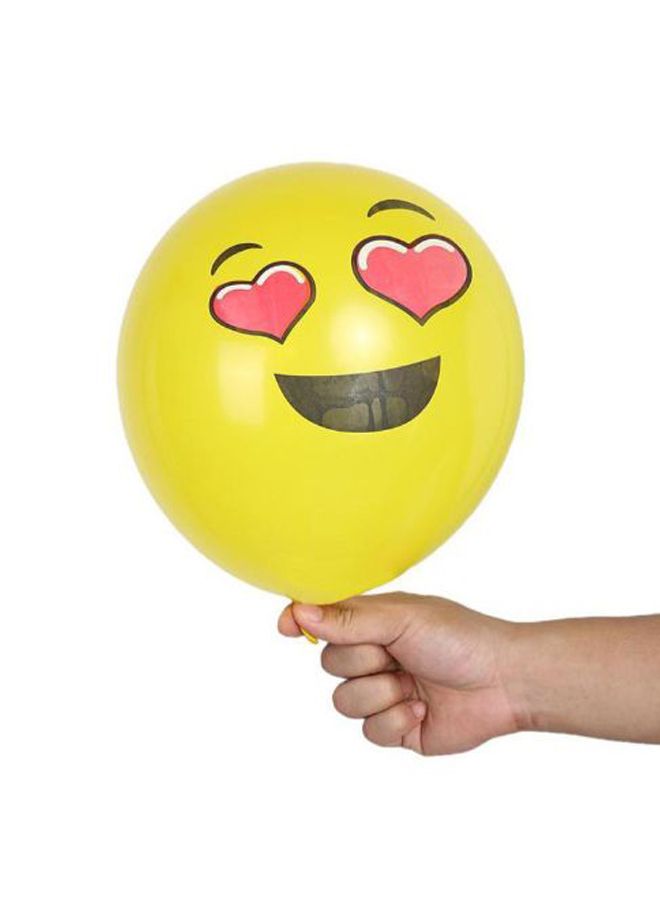 Sharpdo 12-Piece Smiley Latex Birthday Balloon Set X6C2 Yellow - Image 2