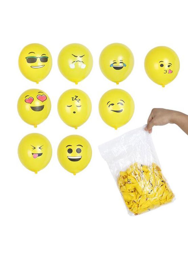 Sharpdo 12-Piece Smiley Latex Birthday Balloon Set X6C2 Yellow - Image 3