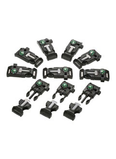 10-Piece Emergency Whistle Buckle Flint Scraper Set