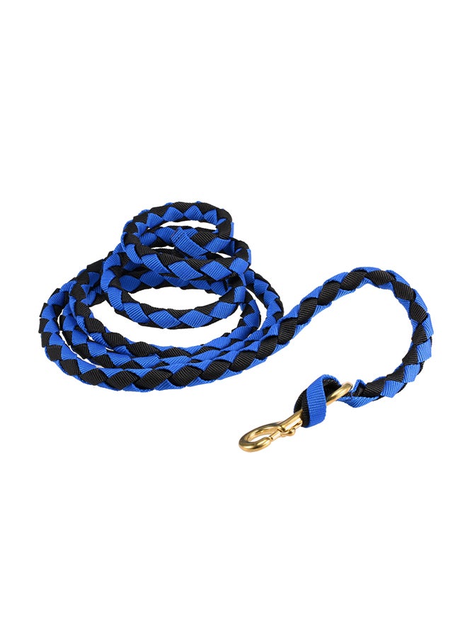 Braided Horse Leash Blue/Black - Image 1