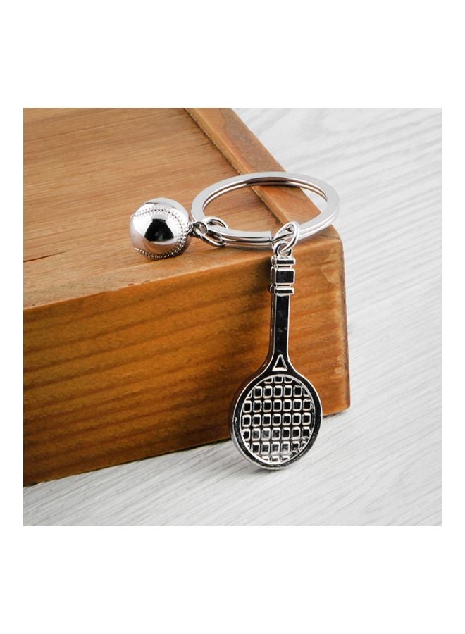 Racket Shaped Keychain Silver/Black - v1557231542/N24629472A_4