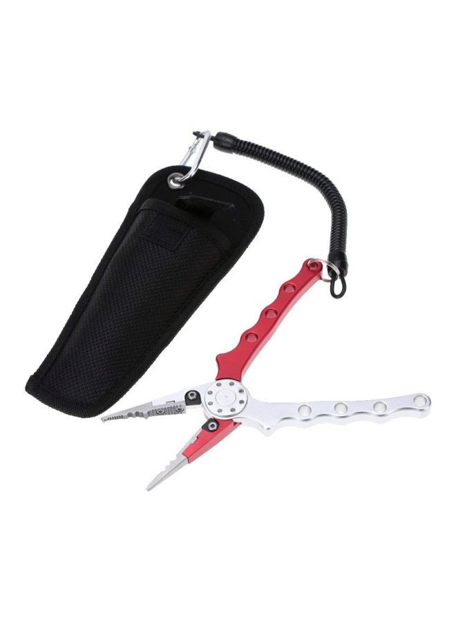 Generic Split Ring Cutter Tackle With Sheath And Security Landyard Red/Silver - Image 1