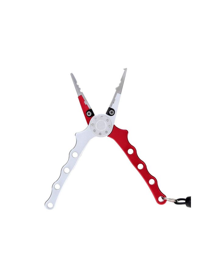 Generic Split Ring Cutter Tackle With Sheath And Security Landyard Red/Silver - Image 2