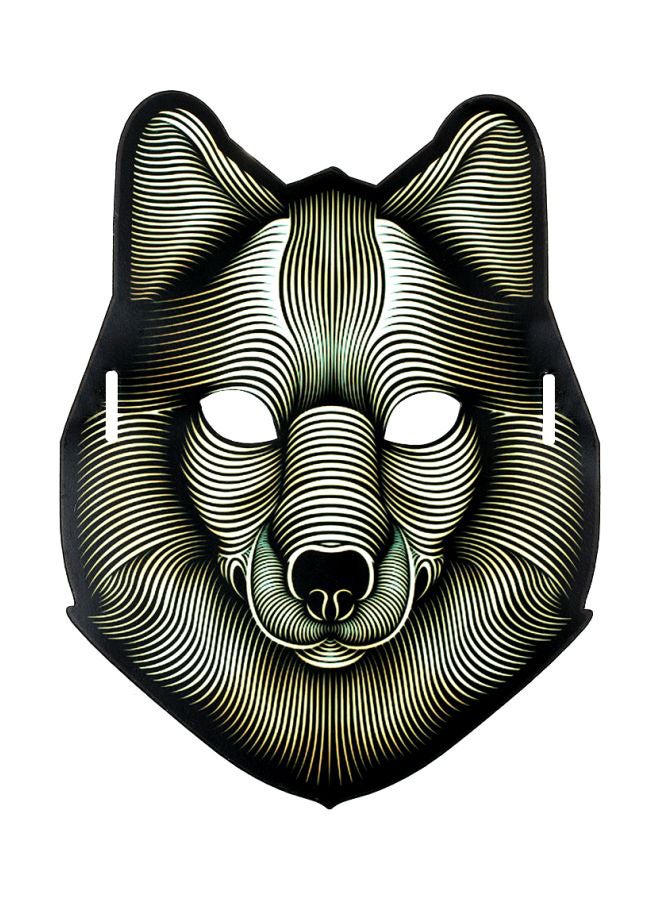 Wolf Masquerade Mask With LED Voice Light Controlled Bar 
