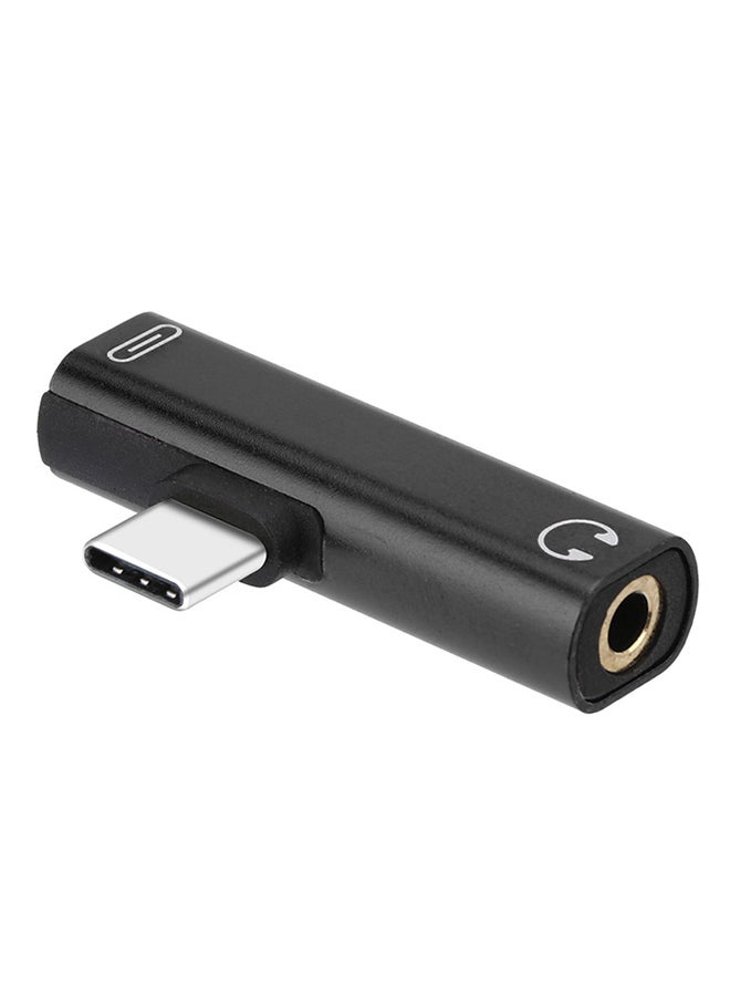Generic USB-C Type C To 3.5mm Aux  Audio Cable Adapter Earphone Charing for Osmo Pocket Black 