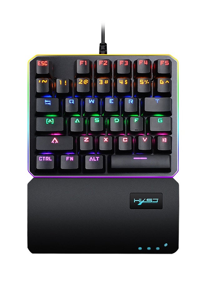 Generic - Single One Hand Mechanical Gaming Keyboard Black - Image 1