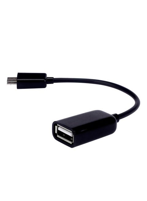 New Micro USB To USB 2.0 Host Otg Adapter Cable Black