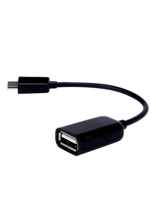 New Micro USB To USB 2.0 Host Otg Adapter Cable Black