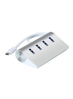 Generic 4 Port USB Hub Silver 