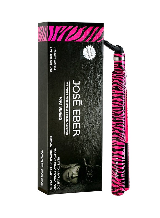 JOSE EBER Pro Series Hair Straightening Iron Pink Zebra 300grams  - Image 4