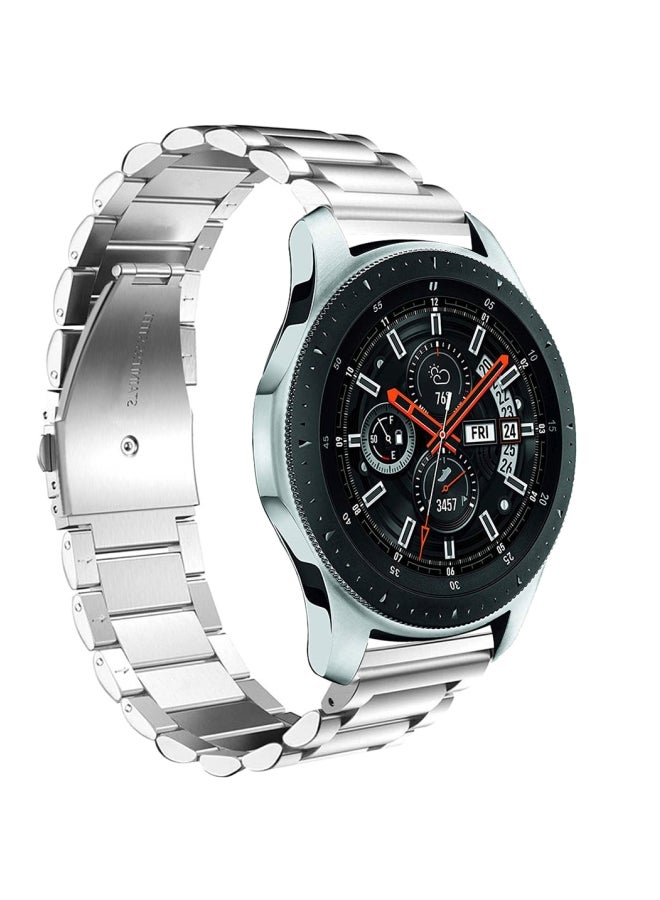 أتوكيت سوار معدني مناسب لساعة سامسونج جالاكسي مقاس 46 مم. فضي - Image 1