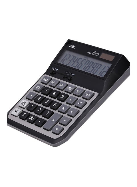 12 Digits Calculator Black