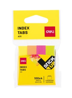 Pack Of 12 Index Tab 100-Sheet Multicolour