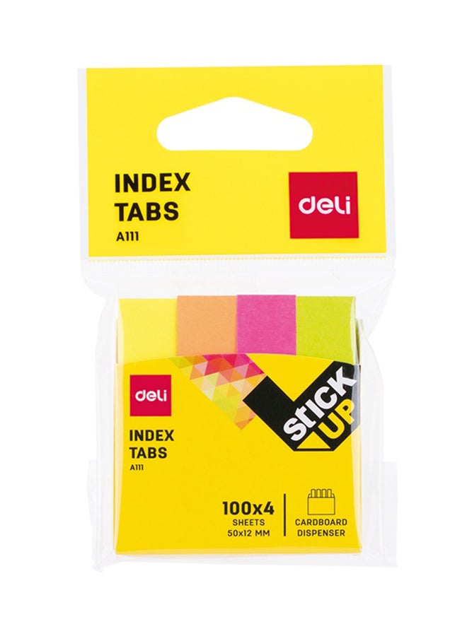 Deli - Pack Of 12 Index Tab 100-Sheet Multicolour - Image 1
