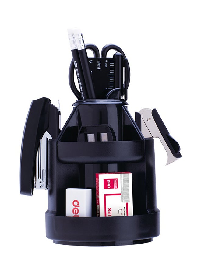 Desk Organizer With Contents Black