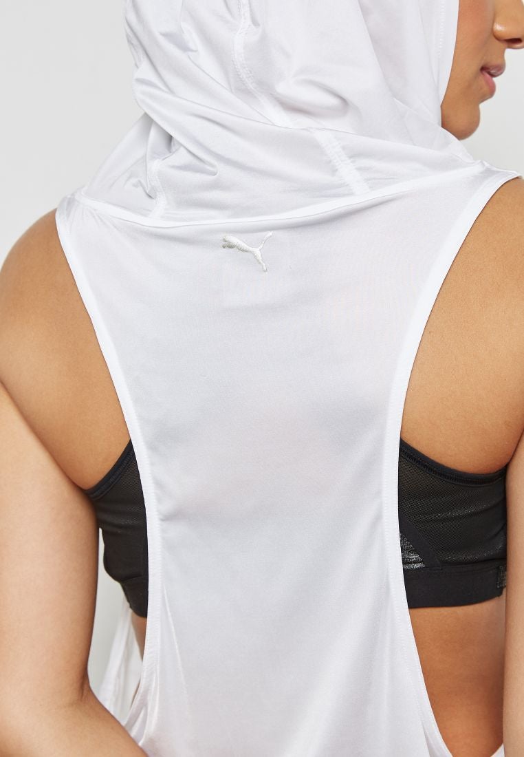 PUMA Stretchable Hooded Jumpsuit White/Grey  - Image 3