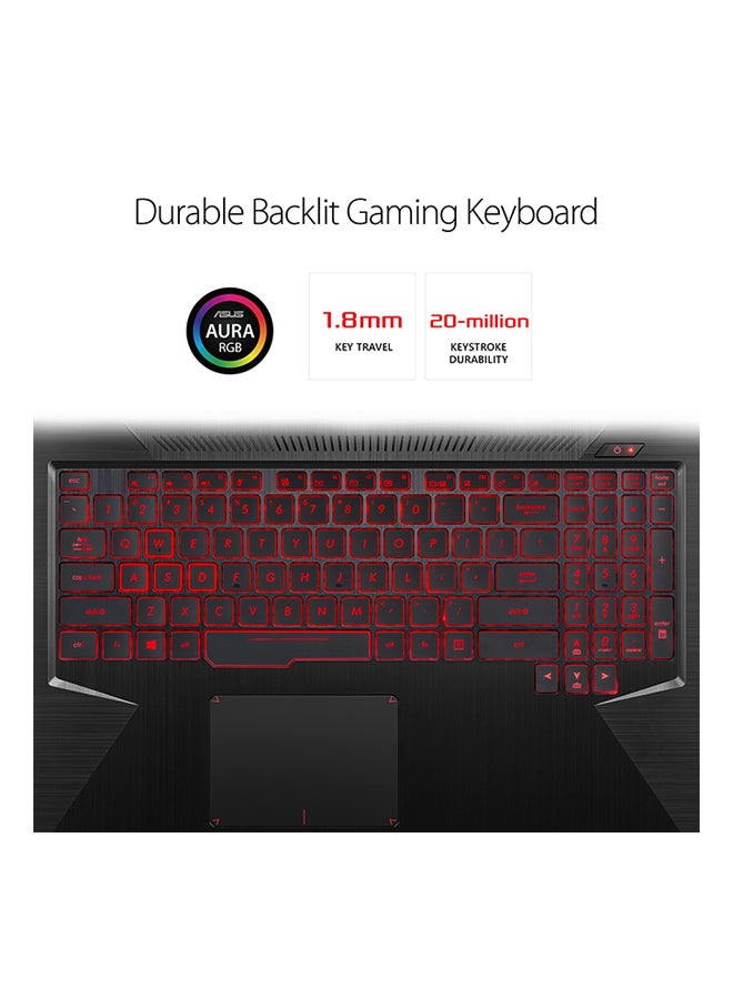 ASUS - FX504GE-DM231T Gaming Laptop With 15.6-Inch Display, Core i7 Processor/16GB RAM/1TB HHD + 256GB SSD Hybrid Drive/4GB NVIDIA GTX 1050TI Graphic Card Red Pattern Black - Image 1