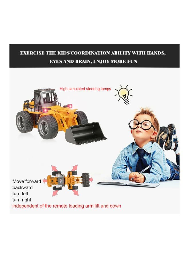 2.4G 6Ch Mini Rc Engineer Vehicle Bulldozer Truck Toy Durable And Made Up With Premium Quality Yellow 350x147x147mm - v1557239407/N25026378A_6