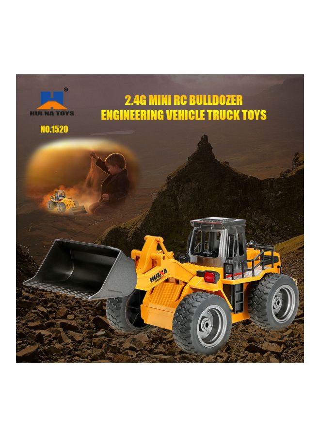 Hui Na Toys 2.4G 6Ch Mini Rc Engineer Vehicle Bulldozer Truck Toy Durable And Made Up With Premium Quality Yellow 350x147x147mm  - Image 2