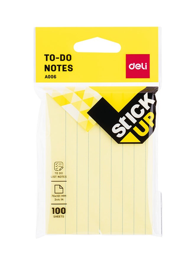 Deli Pack Of 12 Memo Stick 100-Sheet Yellow