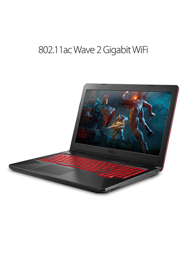 ASUS - FX504GE-DM231T Gaming Laptop With 15.6-Inch Display, Core i7 Processor/16GB RAM/1TB HHD + 256GB SSD Hybrid Drive/4GB NVIDIA GTX 1050TI Graphic Card Red Pattern Black - Image 1