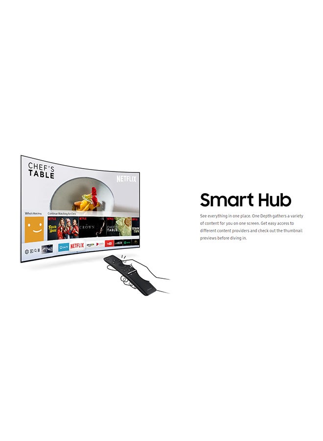 Samsung - 55-Inch 4K Ultra HD Curved Smart TV UA55MU7350 Black - Image 1