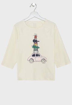 GYMBOREE Kids Van Graphic T-Shirt White 