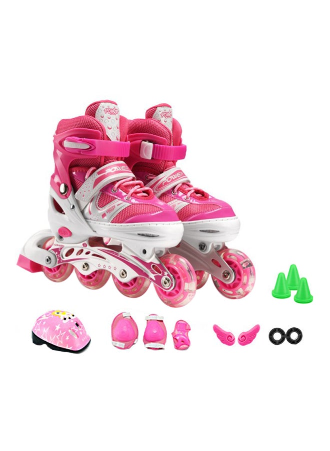Cool Baby - LED Fully Flash Inline Roller Skates with Protective Suit For Kids Girls & Boys - Image 1