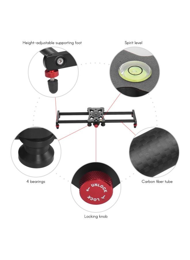 ANDOER Portable Mini Carbon Fiber Track Slider Black  - Image 5