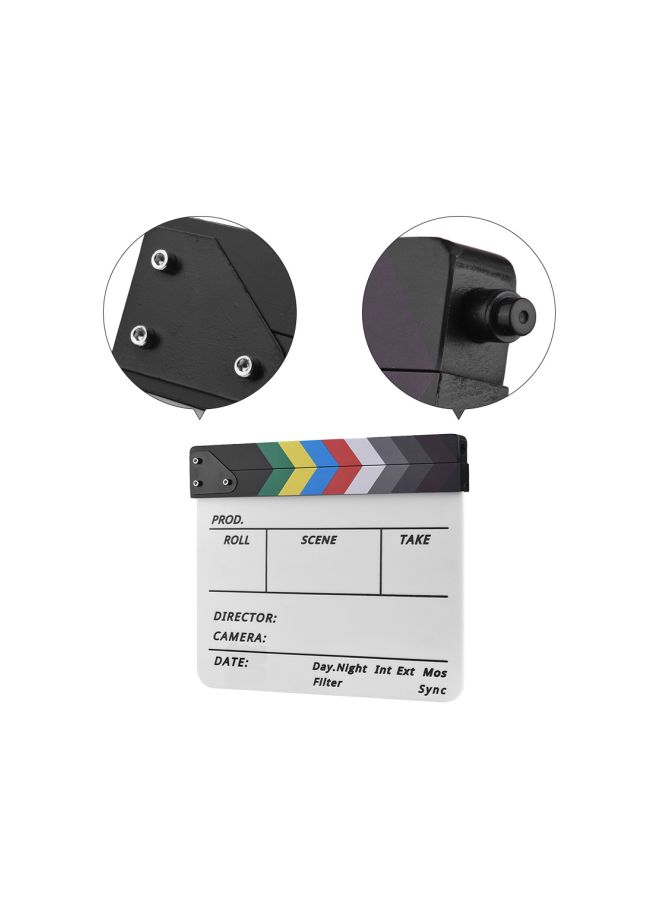 Generic Cut Scene Clapper Board Slate With Marker Pen Multicolour  - Image 5