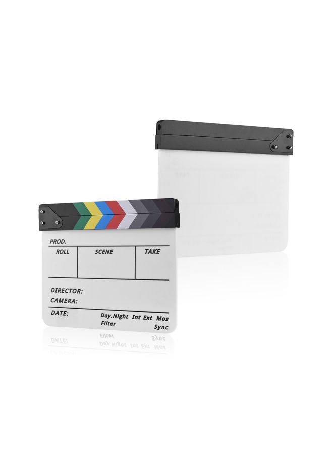 Generic Cut Scene Clapper Board Slate With Marker Pen Multicolour  - Image 4