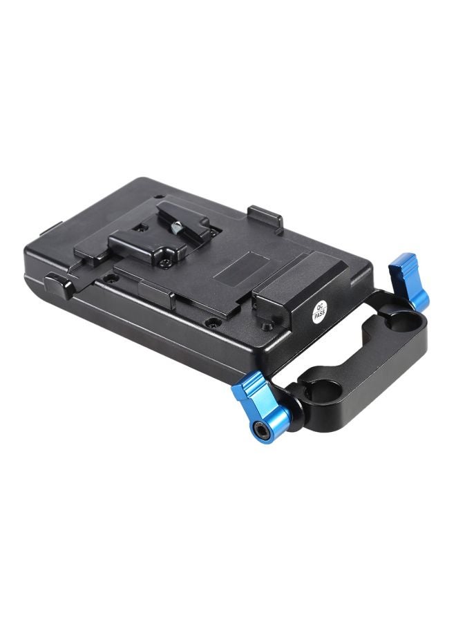 Battery Plate With Clamp For Sony V-Mount Black/Blue  - Image 1