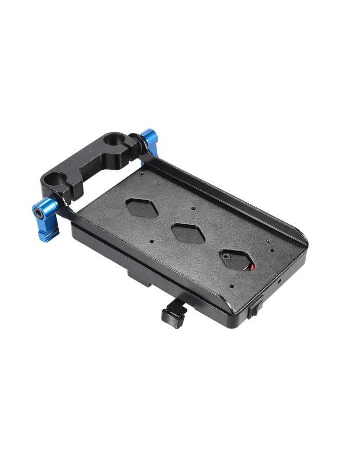 Battery Plate With Clamp For Sony V-Mount Black/Blue  - Image 4