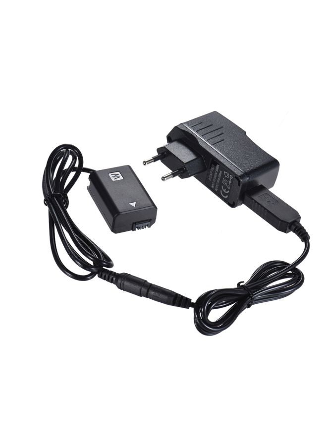 ANDOER NP-FW50 Dummy Battery With Power Adapter Cable And Plug Replacement Black - Image 5