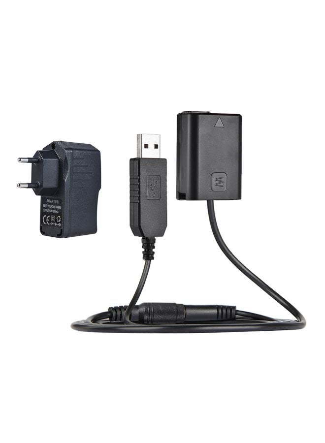 ANDOER NP-FW50 Dummy Battery With Power Adapter Cable And Plug Replacement Black - Image 3