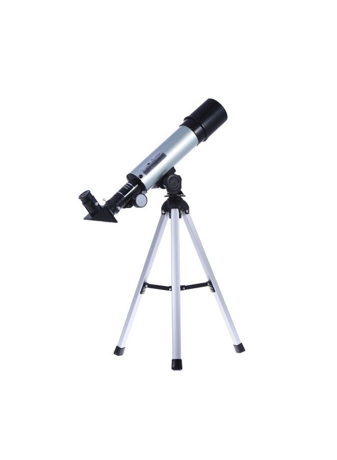 Monocular Refracting Space Astronomical Telescope Spotting Scope With Foldable Tripod Black
