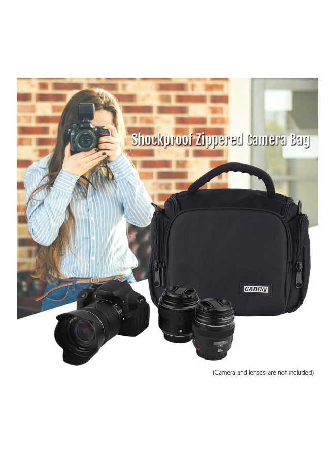 Caden Padded Camera Bag Black  - Image 4