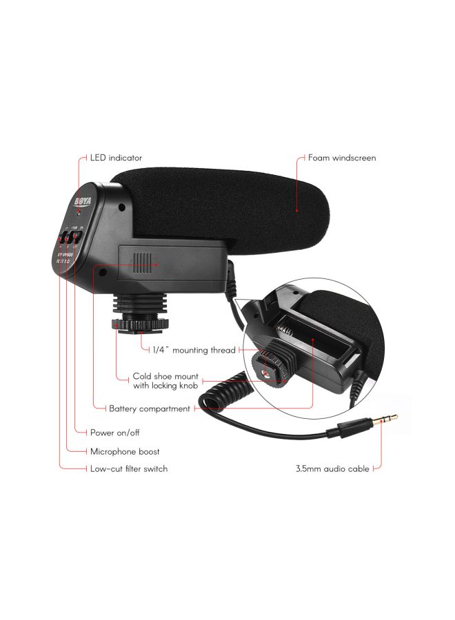 BOYA Cardioid Condenser Microphone D47821 Black - Image 5