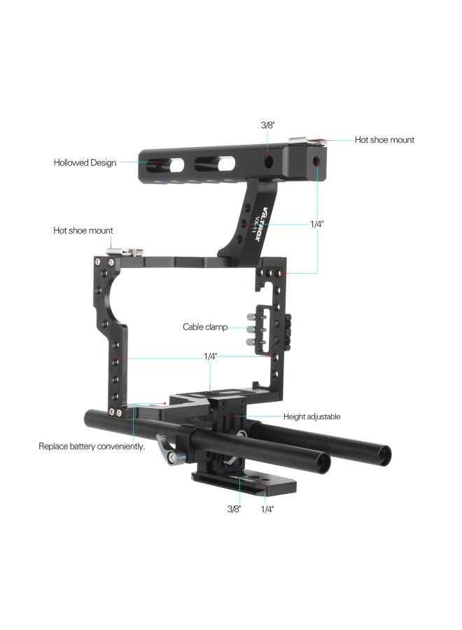 Video Cage Kit For Sony A7II/A7RII/A7SII Black - v1557305421/N24649223A_3