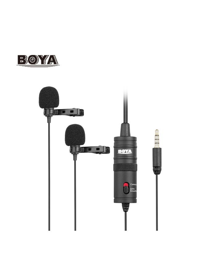 بويا ميكروفون لافالير مزدوج وأحادي الاتجاه D57071 أسود  - Image 3